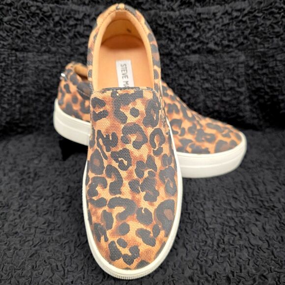 Steve Madden Gills Platform Slip-On Sneakers Leopard Print Size 6 - Picture 2 of 6